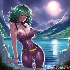 Porn image of lycra curly hair evening big hips lake wet anime created by AI