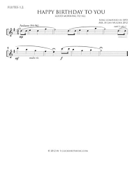 The notes are the same whether you. Happy Birthday By Traditional Digital Sheet Music For Flute 1 2 Part Download Print J2 6533 Sheet Music Plus