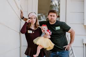 Family Halloween Costume With Baby Hillary To Paris