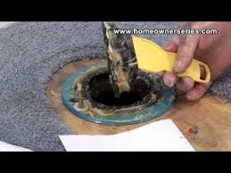 Toilet bolts on each side of the toilet are used to firmly hold the toilet on the floor and also squeeze it hard against the wax ring creating a watertight seal. Toilet Flange Wax Ring Replacement Part 1 Of 2 Youtube