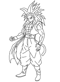 Goku's first appearance was on the last page of grand finale, the last chapter of the dr. Gogeta Ssj4 Sketch Coloring Page Free Printable Coloring Pages For Kids