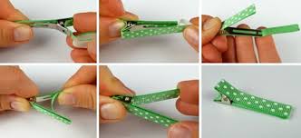 Make sure that the clip goes in the baby's hair and not on her scalp. Handmade Baby Hair Clip Tutorial