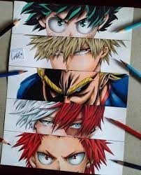 ついにやった これは笑行う私はbgの白を残すことにしましたrnに私の一番の図面の一つとなっているが 多分私は入れて決めることができました マンガ アニメ hard drawings hero my hero academia manga