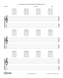 Mandolin Blank Printable Sheet Music Acoustic Music Tv