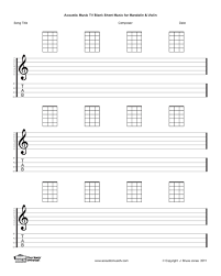 mandolin blank printable sheet music acoustic music tv