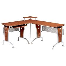 Our professionally designed desktop comes in black,mahogany. Techni Mobili L Shape Wood And Metal Computer Workstation In Mahogany Rta 3806 M615