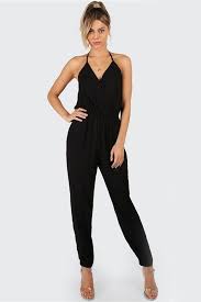Black Halter Jumpsuit Capsule Wardrobe Style Minimal Capsule Minimalist Fashion Fashion Trend Black Black Women Fashion