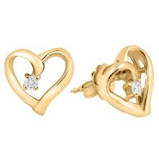 We've got a limited supply of interchangeable pearl clip on earrings and gold heart pearl clip on earrings from deidre's timeless collection available for purchase. Buy Diamond Heart Earrings 05 Carat On 14k Yellow Gold On Sale