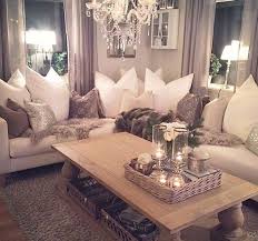 A blurred ikat or elegant fretwork like this is great for a timeless living room wallpaper ideas. Neutral Rustic Glam Living Room Novocom Top