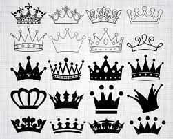 You Will Receive The Following Files Svg Files Dxf Files Eps Files Png Files Please Note This Is A Digital F Crown Tattoo Design Crown Clip Art Crown Drawing