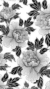 Black And White Floral Pattern Png Floral Pattern Black And White Art Flowers Flower Drawing Art Flower Art