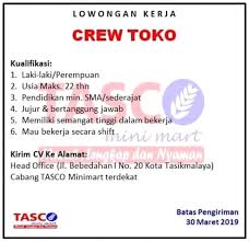 Lulusan sma di tasikmalaya cari di antara 16.300+ lowongan kerja terbaru pekerjaan penuh waktu, sementara dan paruh waktu langganan informasi lowongan kerja cepat & gratis. Lowongan Kerja Ciamis Tasik Dan Banjar Lowongan Kerja Pt Tasco Tasikmalaya