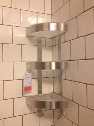 Ikea Shower Grundtal Corner Wall Shelf Unit Stainless Steel 22 Bath Storage Shower Corner Shelf Shower Shelves Bathroom Corner Shelf