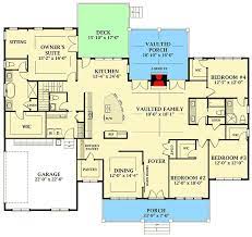 Plan 46355la 4 Bedroom Farmhouse Plan With Private Upstairs Office Farmhouse Plans Floor Plans Farmhouse Floor Plans