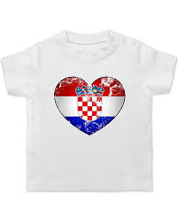 Luka modric im trikot von kroatien mit der nummer 10 (foto shutterstock). Fussball Europameisterschaft 2021 Baby Kroatien Vintage Herz T Shirts Fur Kinder Shirtracer Mytoys