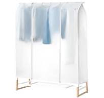 Clothes Rack Cover HLC 52" Garment Rack Cover Large PEVA Translucent  Clothing Dustproof/Waterproof Cover With 2 Durable Zipper Protector for  Suits, ...