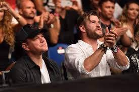 So with the release of the movie ford v. Matt Damon And Chris Hemsworth Spotted At Australian Football League Game