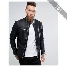 Pull Bear Faux Leather Biker Jacket In Black Mens Spring Jackets Faux Leather Biker Jacket Biker Jacket