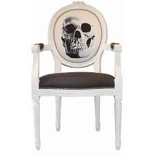 french dining chair with skull by baroque roll 902 found on polyvore french dining chairs dining chairs fabric kitchen chairs