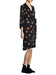 Ganni Dainty Georgette Wrap Dress Black 42 10 In 2020 Black Wrap Dress Dresses Wrap Dress