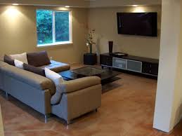 Pin By Monica Eslick On Stained Concrete Concrete Stained Floors Stained Concrete Floors Cost Basement Living Rooms
