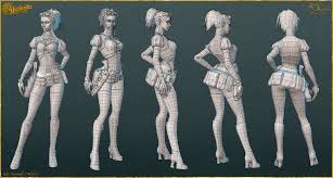 Pin By Adriana Marcela On 3d Art Lady Mechanika 3d Model Character Character Modeling
