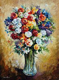 Check spelling or type a new query. Favorite Flowers Palette Knife Oil Painting On Canvas By Leonid Afremov Size 36 X48 90cm X 120cm
