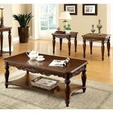Traditional coffee table set 3 pcs in brown wood style homey design hd 1521 luxury with glass top for villa idfdesign 1306 lichfield w antique taupe finish curved base hobbi ekkor 2019 szekrény carefully carved livingroom vendome baldovino accademia del mobile oak walnut solid 26 types of tables. Furniture Of America Bunbury Cm4915 3pk Traditional 3 Piece Coffee Table And End Tables Set Corner Furniture Occasional Groups