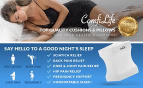 I asked my midwife about the pain last week and i find varying my sleeping position a lot help slightly. Amazon Com Comfilife Orthopedic Knee Pillow For Sciatica Relief Back Pain Leg Pain Pregnancy Hip And Joint Pain Memory Foam Wedge Contour Kitchen Dining