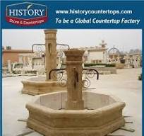 History Stone Chinese Hot-Selling High Quality Wholesale, Elaborate Design  High Polished Yellow Granite Antique Design Pedestal Fountain for Outdoor  ...