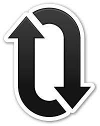 Clockwise Downwards And Upwards Open Circle Arrows Circle Arrow Sticker Patches Arrow
