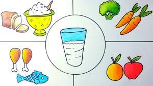 Halaman mewarnai makanan gratis yang. Cara Menggambar 4 Sehat 5 Sempurna Youtube