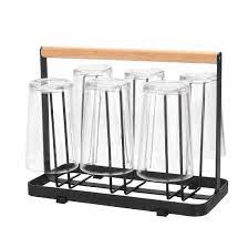 Check spelling or type a new query. Buy Star Work 6 Glass Holder And Glass Stand For Dining Mug Cup Organiser Shelf For Kitchen With Wooden Handle Online At Low Prices In India Amazon In