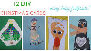 Christmas card making crafts for kids: 12 Diy Christmas Cards Using Footprints Via Pinterest