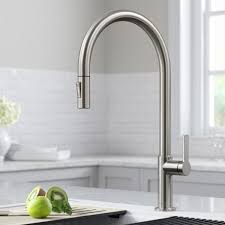 We did not find results for: Kraus Oletto High Arc Single Handle Pull Down Sprayer Kitchen Faucet In Spot Free Stainless Steel Kpf 2821sfs The Home Depot In 2021 Kitchen Faucet Single Handle Kitchen Faucet Kraus