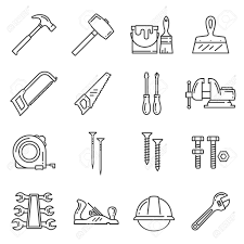 Are mallets and hammers the same thing? Carpentry And Woodwork Repair Or Construction Tools Vector Icons Royalty Free Cliparts Vectors And Stock Illustration Image 109486152