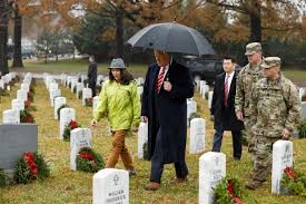 It is located on the site of the former temporary battlefield cemetery of saint laurent, covers 172.5 acres and contains 9,388 burials. Arlington Cemetery Trump Views Christmas Wreaths At Military Graves