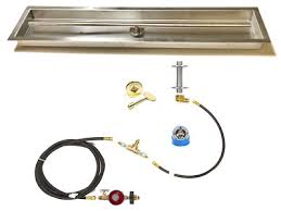 A modern work of art, the square patioflame® burner kit enjoy the luxury and warmth of a fire pit with the ease and security of using natural gas or propane with the kensington square patioflame® table. 316 Stainless 24 T Burner Diy Propane Deluxe Fire Table Kit W 28x10 Pan Ebay