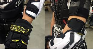 To get the proper measurement for the hockey glove, you must have the persons arm bent and fingers extended all the way. Crash Course For Fitting Hockey Equipment How To Hockey