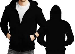 Download 16 Hoodie Polos Hitam Depan Belakang