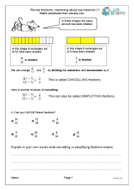 Fractions, decimals and percentages are relevant to many more areas of maths, from probabilities to number problems and algebra, so recognising equivalent fractions, decimals and percentages is an important skill to learn. Fraction And Decimal Worksheets For Year 6 Age 10 11 Urbrainy Com