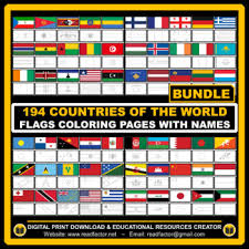 Set off fireworks to wish amer. Bundle Countries Of The World Flags Coloring Pages With Names Tpt