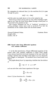 By using this website, you agree to our cookie policy. 3229 Second Order Linear Differential Equations With Constant Coefficients The Mathematical Gazette Cambridge Core