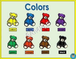 Prek Kindergarten Classroom Color Chart