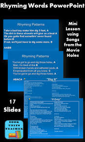 Holes By Louis Sachar Summer School Reading Rhyming Patterns Novel Studies