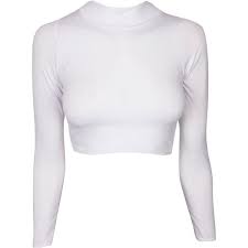 Black And White Long Sleeve Turtleneck White Long Sleeve Turtle Neck Crop Top Turtle Neck Crop Top Cropped White Shirt White Long Sleeve Top