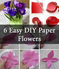 6 Easy Diy Paper Flowers Diy Creative Ideas Art And Craft Flowers Paper Flowers Paper Flowers Diy Easy