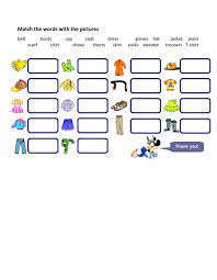 The Clothes Interactive And Downloadable Worksheet You Can Do The Exercises Online Worksheets English As A Second Language English As A Second Language Esl
