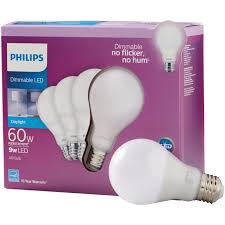 Philips 60 Watt Equivalent A19 Dimmable Energy Saving Led Light Bulb Daylight 5000k 4 Pack Walmart Com Walmart Com