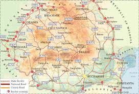 Romania Main Roads Border Crossing Points Harta Rutiera A Romaniei Puncte De Frontiera Travel And Tourism Romania Map Map